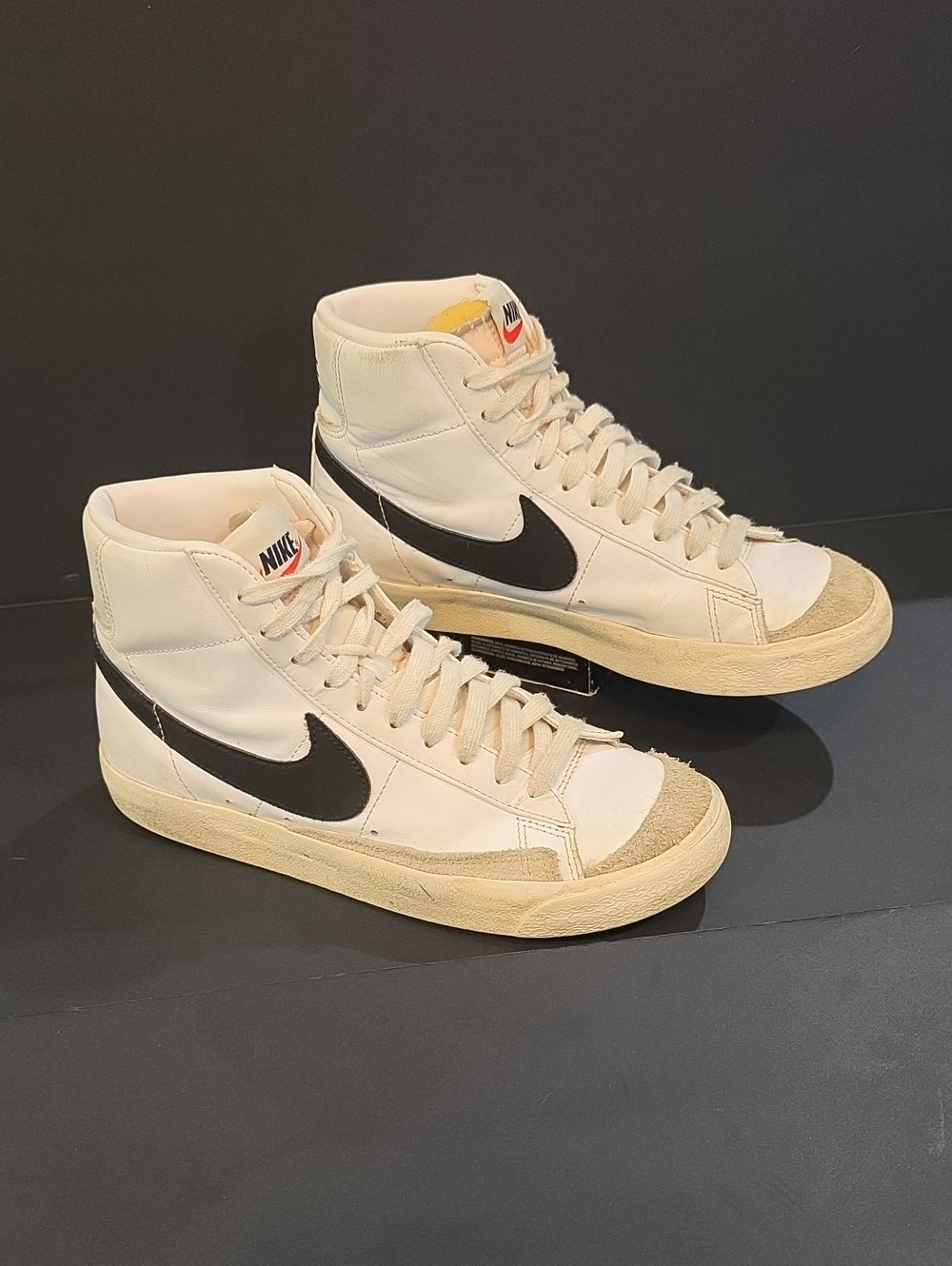 Nike Blazer Women's High-Top Sneakers White with Black Swoosh